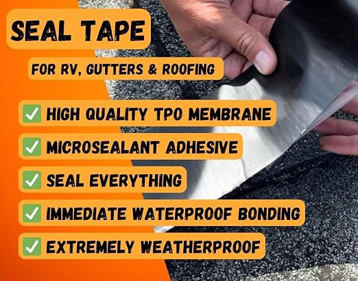 Ultimate Waterproof Butyl Repair Tape – Heavy Duty Leak Seal for Roofs, RVs, Gutters, Windows & Pipes – UV & Weather Resistant, Peel & Stick Instant Fix