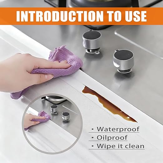 White Caulk Tape, Bathroom Waterproof Caulking Tape, Self-Adhesive Sealing for Kitchen Sink, Bathroom, Window, Shower, Toilet, Tub Floor Wall Tile Flex Edge Protector Strips (1.5" x 10.5Ft)