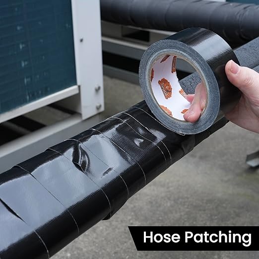 TAPEBEAR Black Duct Tape Heavy Duty 3" x 90FT, Strong Tough Utility Ducting Tape Waterproof, No Residue, Flexible, Hand Tear Binding Tape Industrial Strength for Bundle, Patch, Protect & Repair