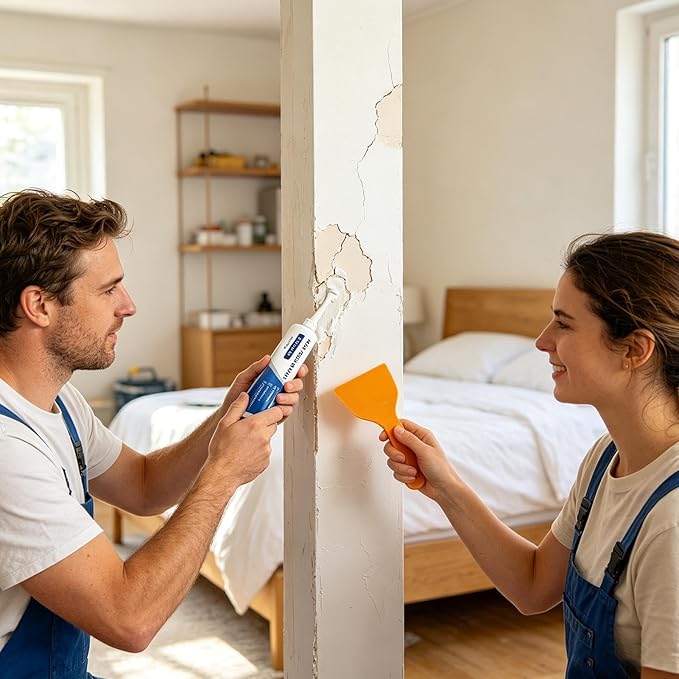 Wall Paste Repair - Mending Drywall Quick Drying Putty | Hole Repair,for Holes Cracks DIY Home Grout Tile Concrete Shower Floor Bathroom