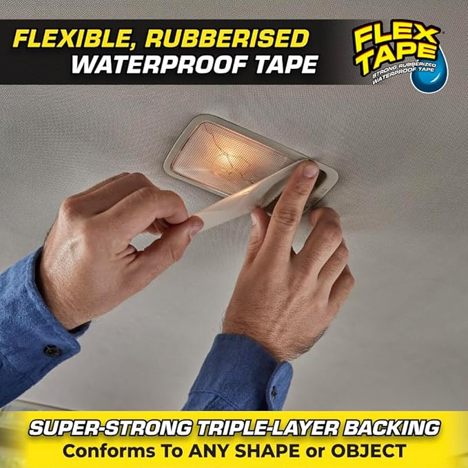 Flex Seal Auto/RV Repair Kit, Super Strong, Waterproof, Rubberized, UV Resistant, Car, Truck, Motorcycle, Seal and Patch, Bond and Repair, Quick Fix for Rips and Tears