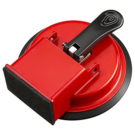 Heavy Duty Floor Gap Fixer Tool, Enhanced Vacuum Suction Cup Flooring Gap Repair Tool Laminate Vinyl Wood Tile Flooring Industrial Iron Plank Grabber Home Renovation DIY Installation (Red)