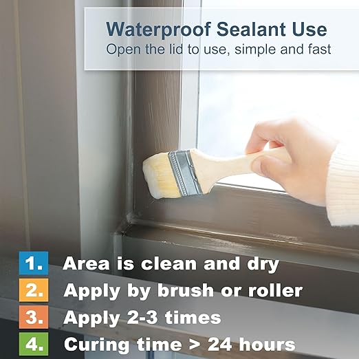 Liquid Waterproof Sealant Crystal Clear 35oz, XUDOAI Indoor Outdoor Water-Based Transparent Waterproof Coating Roof Bathroom Walls Leakage Sealing