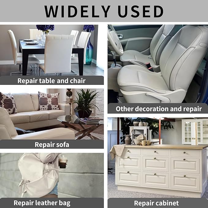 Lifeshoon Leather Repair Patch, 17X79 Inch Self Adhesive Leather Repair, Large Vinyl Patch Tape for Couches, Furniture, Car Seats, Cabinets, Wall, Handbags （Beige, 17X79 Inch）