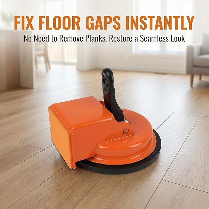 Floor Gap Fixer Tool with Vacuum Suction Cup & Sticky Pads, Heavy Duty Plank Grabber for Laminate, Vinyl, Wood & LVP Flooring, Ultimate Gap Repair & Flooring Installation Kit to Fix Floor Gaps