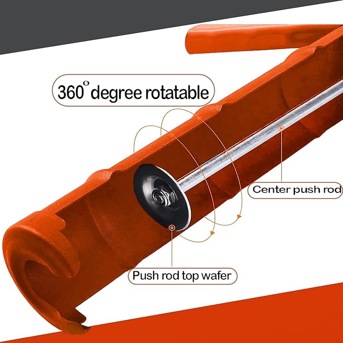 ADAK - Professional Caulking Gun, 10:1 Thrust Ratio, Caulking Gun No Drip, Hand Tool for Silicone & Sealant Application, Smooth Pressure Caulk Gun, Caulking Gun Tool (Orange)