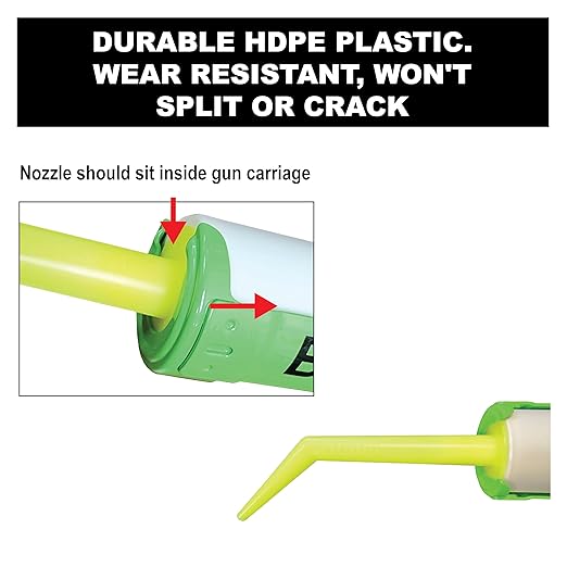Albion Engineering Company 935-1(3 Pack) Angle Shot Plastic Nozzle for 1/10 Gallon Cartridges, Yellow, Pack of 3