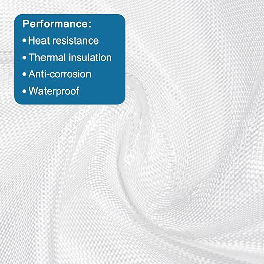 MECCANIXITY Fiberglass Cloth 7 OZ/200g 6m(6.54 Yards) x1m x 0.18mm E Glass Plain Weave Glass Fiber 64.58 Sq Feet, Woven Fabric for Boat RC Plane Auto Surfboard Tub Pool Repair