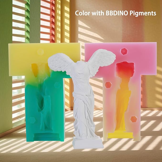 BBDINO Silicone Mold Making Kit - Translucent 20A - Platinum Grade Liquid Molds Making Silicon 2 Gallons 1:1 by Volume - Ideal for Resin/Silicone/Soap Molds Casting