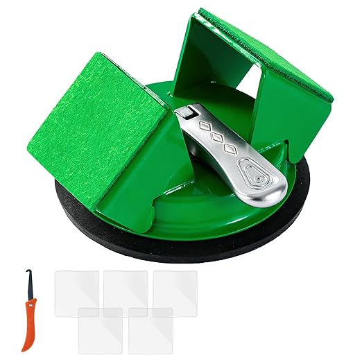 Floor Gap Fixer Tool, Heavy Duty Suction Cup Tool with 45° Double-Sided Striking Surface, Silent Felt Pads, Includes 5 Extra Sticky Pads for Uneven Laminate & Hardwood Floor Fixing