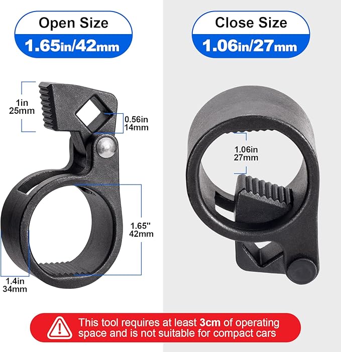 Toolwiz Universal Inner Tie Rod Hex Wrench Repair Removal Tools 27-42mm for Car Truck Vehicle Motorcycle, Inner Tie Rod Removal Tool Compatible with Mercedes Benz, BMW, Toyota, Honda, Ford