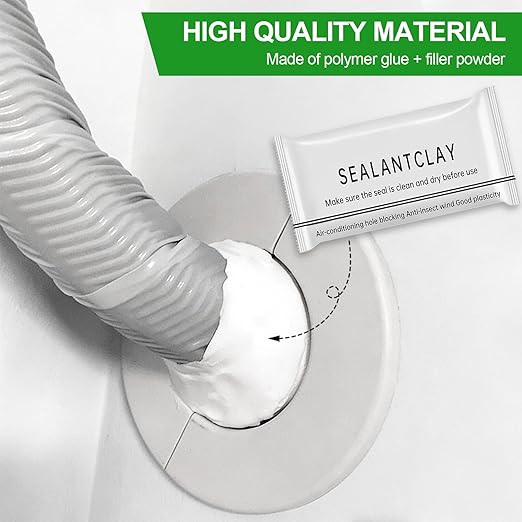 Upgraded Waterproof Sealant Mastic 8-Pack, Fast Drying Moldable Sealing Clay, Quick Repair Putty for Drain Pipe Connection, Wall Holes Gaps & Air Conditioning Hole Sealing