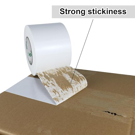 BOMEI PACK Duct Tape Heavy Duty Waterproof White, 50 Yards x 4 Inch Strong Adhesive Duct Tape No Residue Bulk for Home Use, DIY, Projects, Outdoor Repairs Tear by Hand