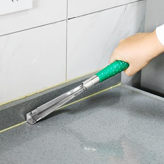 Caulk Remover Tool, Detachable Caulk Removal Tool Big Size with 5 Replacement Stainless Steelhead, Glass Glue Angle Caulking Remover Scraper for Bathroom, Shower,Kitchen, Floor, Window