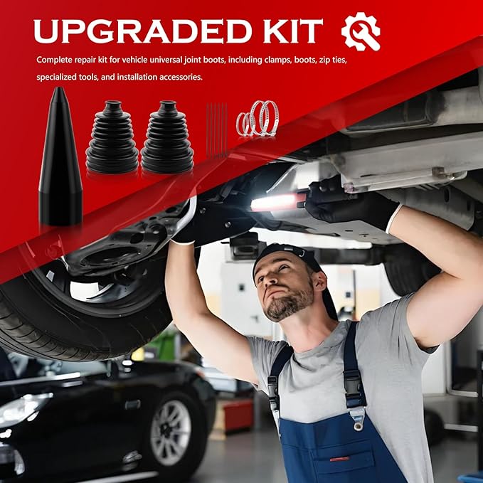 2PCS Car CV Boot Repair Kit Contains CV Boot Expander Tool,Upgraded Car CVs Axle Boots Repair Kit for Dust and Water Resistance,Silicone CVs Joint Boots for 2.47"/2.99"/3.53" Calibers