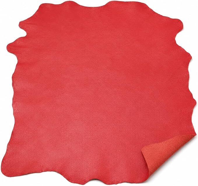 REED Leather HIDES - Cow Skins (40 Square Foot, RED) | Arts and Crafts