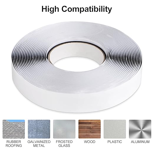 Butyl Tape 4.57m (15FT) - Heavy Duty Snake Glue Butyl Rubber Tape for Vehicle/Camper/Ship Leak Repair, Car Window & Headlight Sealing