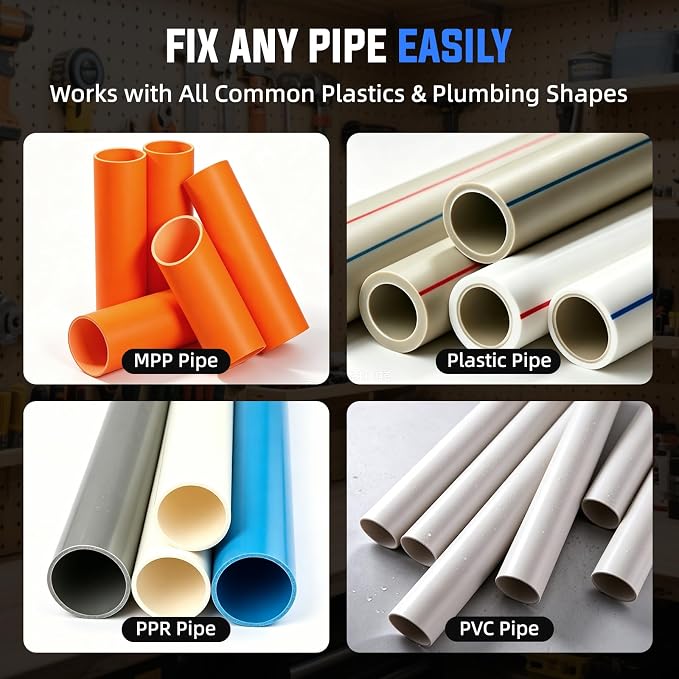 Valkynos 2PCS Internal & External Pipe Threading Tool, 1/2'' 3/4'' PVC Pipe Threader Kit with Storage Case, Heavy-Duty Alloy Steel, Electric Drill Compatible for Plumbing and Home Repair