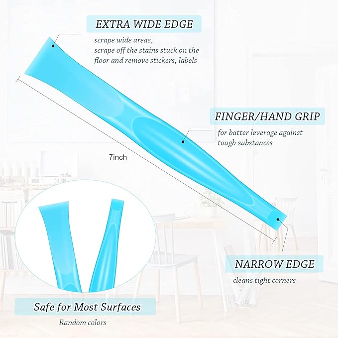Honoson Non-scratch Plastic Scraper Tool Carbon Fiber Plastic Cleaning Tool Pen-shaped Stiff Scraper for Kitchen Sticker Scratch Cleaning
