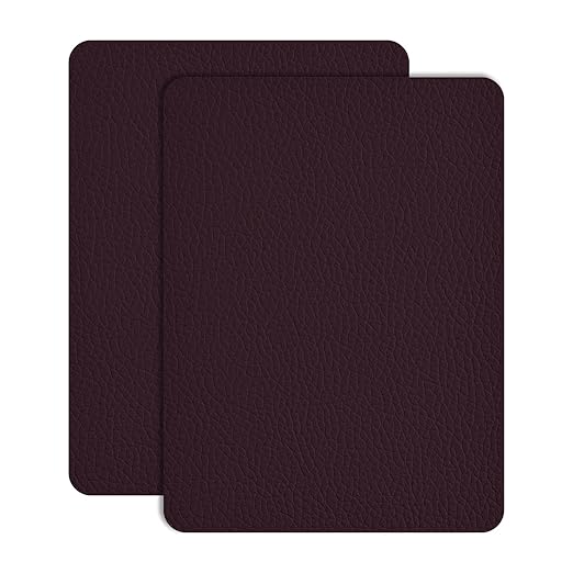 Leather Repair Patch Tape 8×12 inch 2 pcs Furniture Leather Strong Self Adhesive Tape for Sofas Couch Car Seats Cabinets Bags Anti Scratch Patches First Aid Patch Fixing Leather Dark Brown