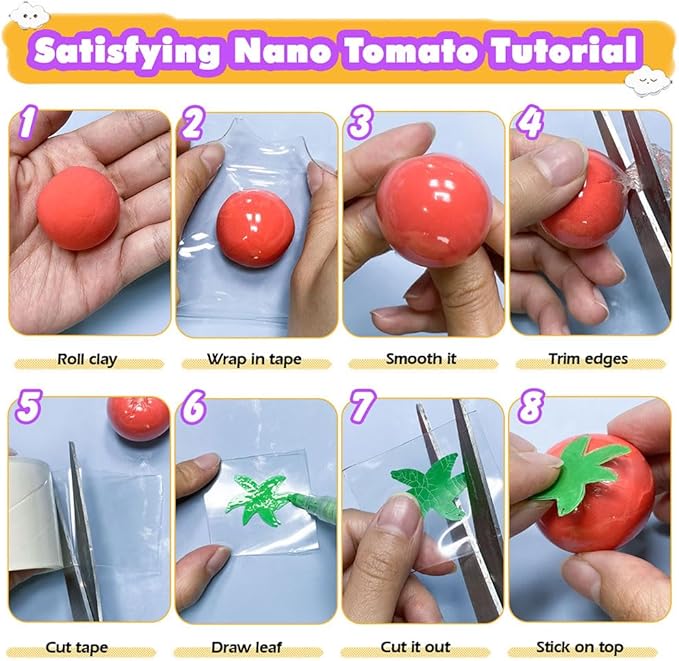 Nano Tape Squishy Kit DIY Vegetables