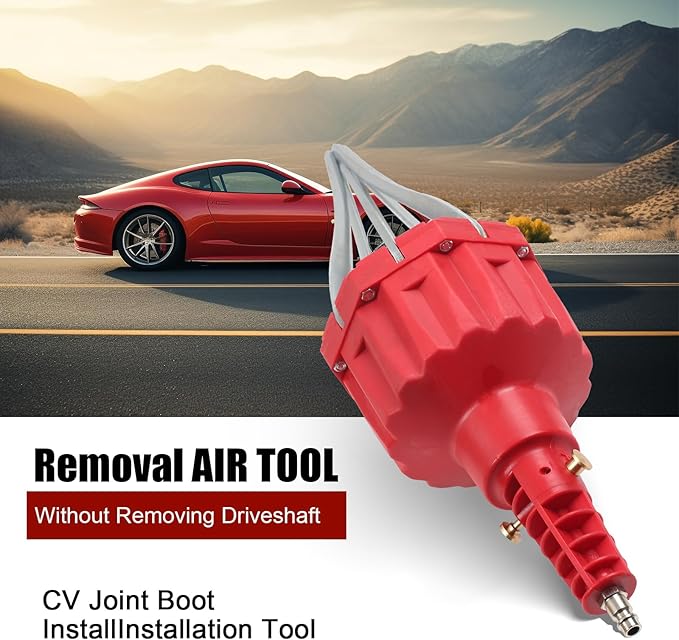Universal Pneumatic CV Joint Boot Installation Tool w/ 2 CV Boot, 20Pcs Automotive CV Axle Removal Tool Kit, CV Boot Expander Rod Spreader Compatible with Audi, BMW, Mercedes, UTV, ATV
