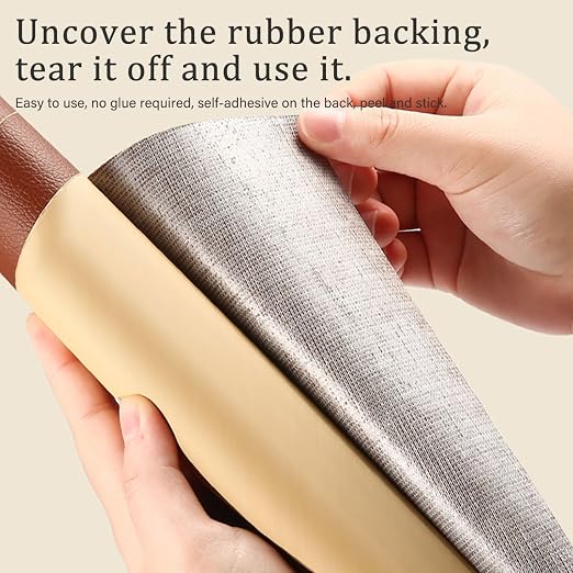 Large Leather Repair Patch for Couches 50 x 137 cm Leather Repair Tape Self,Repair Patch Self Adhesive Waterproof for Couches, Furniture, Kitchen Cabinets, Car Seats Brown