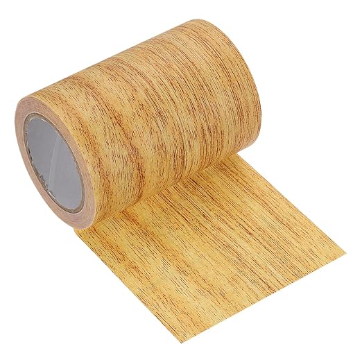uxcell Wood Grain Repair Tape, 3.1" x 15ft Self Adhesive Wood Grain Colored Duct Tape Waterproof Repair Patch for Furniture Floor Scratch Fix, Baseboards, DIY Decor, Golden Oak