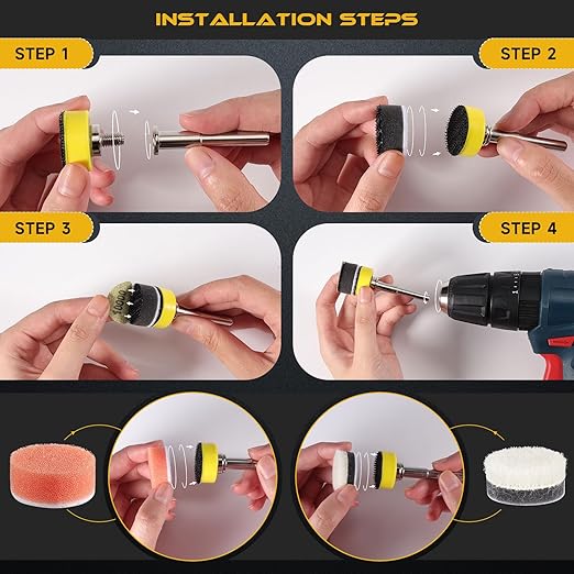 317 PCS 1 Inch Sanding Disc, GOH DODD Hook and Loop 60 to 10000 Grit Wet Dry Sandpaper Micro Sand Paper with 1/8" 1/4" Shank, Backing Pad, Polishing Pads, Foam Pads for Auto Metal Glass Resin Wood