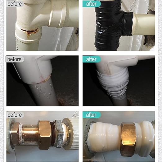 Silicone Tape for Pipe Leaks | Self-Adhesive Waterproof Tape | Insulating Silicone Grip Tape, 1 Inch x 5 Ft Rubber Tape for Pipe, Hose Repair Tape, Stop Leak Tape for Cars Pipes Ship Hoses