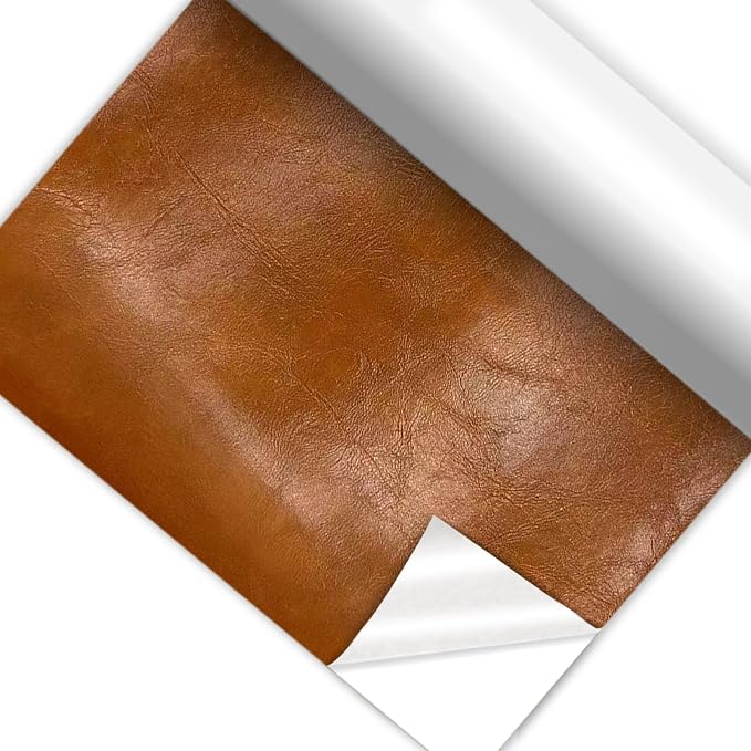 8x47 Inch Leather Repair Tape,Self Adhesive Leather Patches for Furniture,Vinyl Repair Kit for Couches,Bed,Car Seats,Chair (Light Brown)
