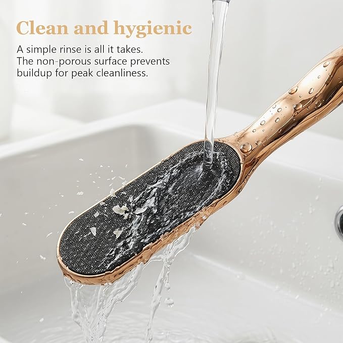Nano Glass Foot File, Glass Foot File Callus Remover for Hard Skin and Cracked Heels, Anti-Slip Heel File for Smooth Feet, Wet or Dry Foot Scrubber