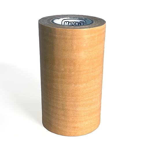 MATCH 'N PATCH Project+ Wood Grain Repair Tape - Honey Maple, 4.5 in x 30 ft (1-Pack) – Wood Grain Colored Duct Tape for Mirror Frame, Trim, Borders, Floor and Other Furniture, Scratch Repair Kit