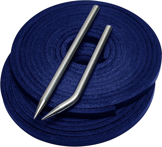 Softball Baseball Glove Lace, Mitt Lace Repair Kit Includes 2 Leather Laces and Lacing Needle for Catcher's Glove