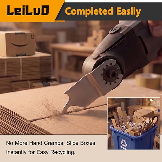 LEILUO 6 Pcs Gen-2 Oscillating Tool Hook Blade Cardboard Carpet Shingle Cutting Multi Tool Hook Knife Blade Compatible with DeWalt Makita Milwaukee and More