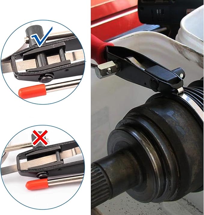 Stacool Thickened CV Boot Clamp Tool Kit,CV Joint Ear Clamp Pliers with 20 CV Boot Clamp to Securely Fasten CV Joint,Universal CV Axle Boot Repair Kit Car Accessories for Car Truck SUV ATV