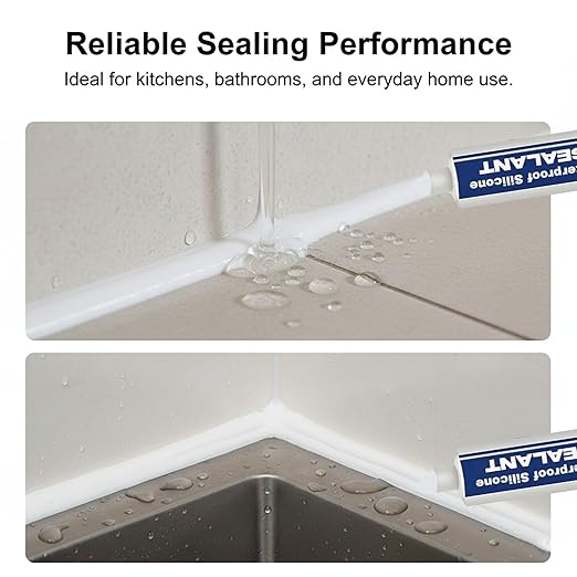 All-Purpose Super-Bonding Structural Sealant, 9900 Sealant Waterproof, Waterproof Adhesive 9900, Multi-Surfaces Adhesive for Roof Bathroom Tile (White-1PCS)