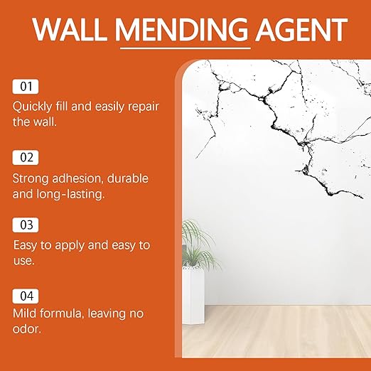Drywall Repair Kit,2 Pack Wall Mending Agent,Wall Spackle with Scraper/Sandpaper,Wall Repair Paste Plaster for Wall Crack/Nail Hole