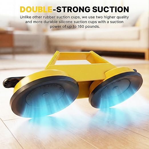 Floor Gap Fixer Tool Heavy Duty 45°Striking Surface Floor Gap Repair Tool Made of Iron & Enhanced Suction Cup with Slot Cutter, Hammer and 5pcs Sticky Pads for Fixer Laminate/Vinyl Flooring Tools