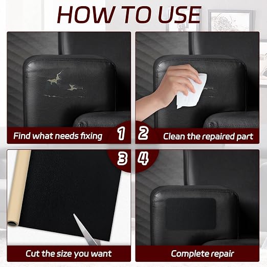 Green Leather Repair Patch, 39.3 x 19.6 Inch Self Adhesive Leather Repair Tape, Large Vinyl Leather Repair Kit for Furniture, Car Seats, Sofats, Couch, Office Chair