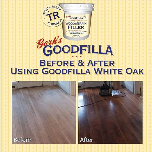 Water-Based Wood & Grain Filler (Trowel Ready) - Mahogany - 1 Quart By Goodfilla | Replace Every Filler & Putty | Repairs, Finishes & Patches | Paintable, Stainable, Sandable & Quick Drying