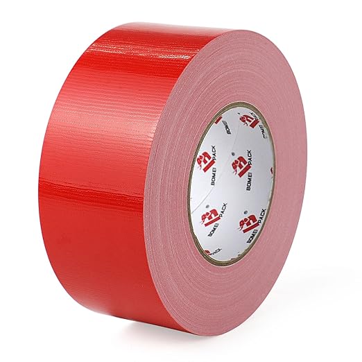 BOMEI PACK Red Duct Tape 2 Inch x 60 Yards,9 Mil Thick Industrial Grade Red Colored Duct Tape,Residue Free,Flexible and All Weather-Value for Repair,Home and Professional Use (red)