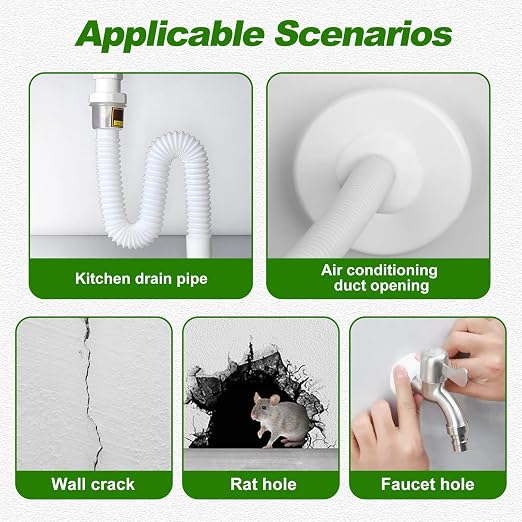 6-Pack Waterproof Sealant Mastic, 2026 Upgrade White Waterproof Repair Sealing Clay, Cement Crack Filler,Quick Mending Mud for Wall Hole, Drain Connection, Air Conditioning Hole