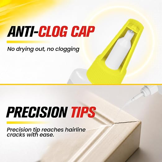 Thick Super Glue Gap Filling CA Glue for Wood Furniture Shoes Ceramic Plastic Glass Leather Metal Model, All Purpose Superglue for Woodworking, Crafts and Repairs, Clear Instant Cyanoacrylate Adhesive