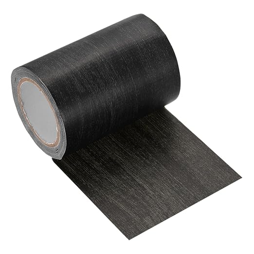 uxcell Wood Grain Repair Tape, 3.1" x 15ft Self Adhesive Wood Grain Colored Duct Tape Waterproof Repair Patch for Furniture Floor Scratch Fix, Baseboards, DIY Decor, Ebony Black