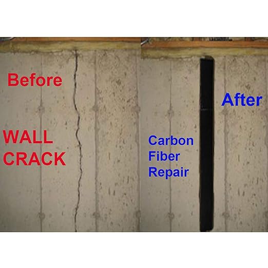 50 ft. Carbon Fiber Basement Wall & Foundation Crack Repair kit High Strength - Easy DIY Repair