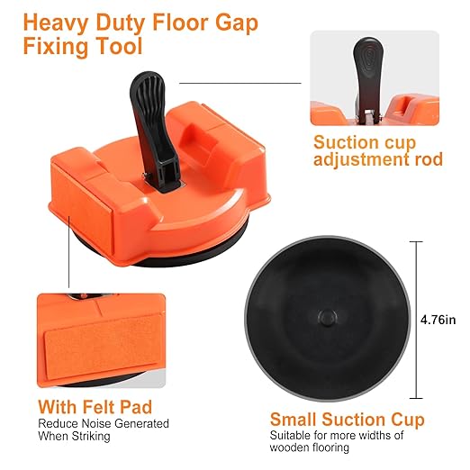 2026 New Heavy Duty Floor Gap Fixer Tool, Laminate Flooring Tools with Enhanced Suction Cup & 5 PCS Sticky Pads for Wood Floor, Laminate, Vinyl Plank, Hardwood