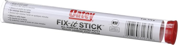 Oatey 31270 Fix-It Multi-Purpose Epoxy Putty, 4 Oz, Box, Beige, Sulfurous, Solid, Gray