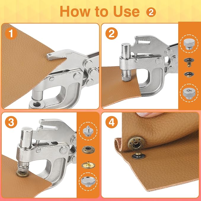 Snap Fastener Tool Kit, 40 Sets15MM Metal Snaps for Leather & 20 Sets 18MM Magnetic Buttons, 4 Color Leather Button Snap, 2 Color Magnetic Snaps Kit for Fabric, Wallet, Canvas(Total 60Sets)