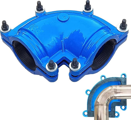 Pipe Repair Clamp For 3 Inch Welded Steel Pipe Elbow(Outer Diameter of the Pipe and Elbow are about 3.5 inch),90 Degree Elbow Leak Sealer,Long Radius,Only Suitable for Welded Steel Pipes